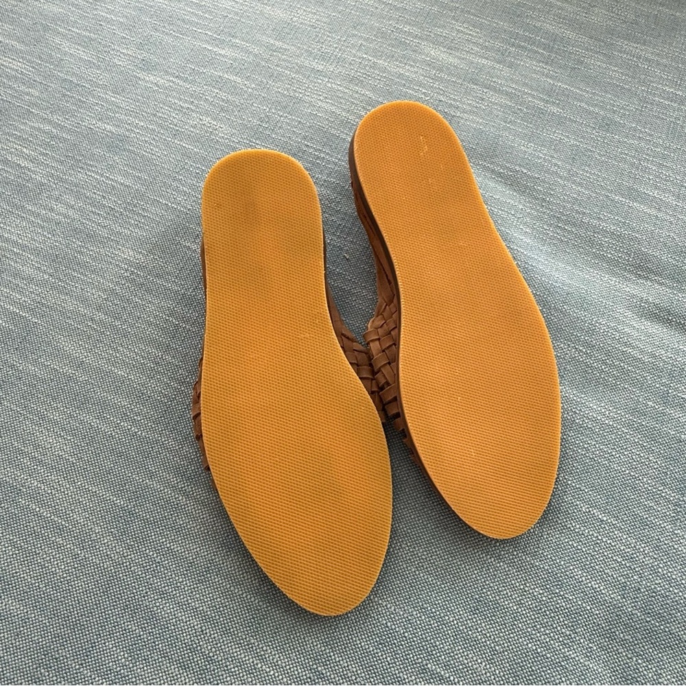 Nisolo Huarache Women's Tan Leather Casual Slip-On Sandals Size 10 - Picture 4 of 4
